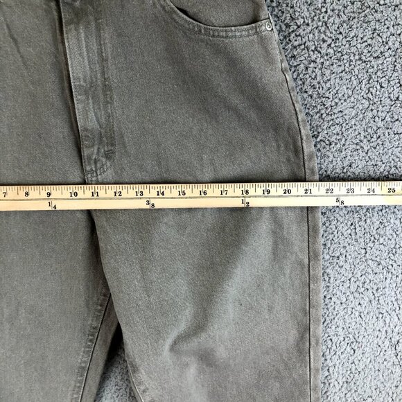 Vintage Lee Riveted Jeans Women's 14 Short Gray Tapered High Waist Mom 90's USA - Picture 8 of 9